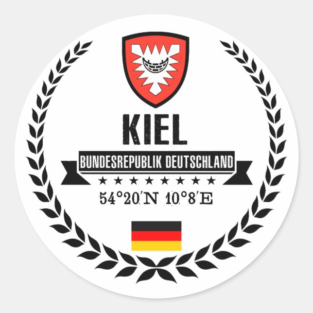 Kiel Runder Aufkleber (Vorderseite)
