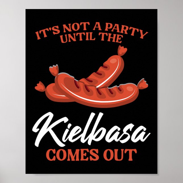 Kielbasa Polen Fleisch Wurst Lebensmittel Lover po Poster (Vorne)