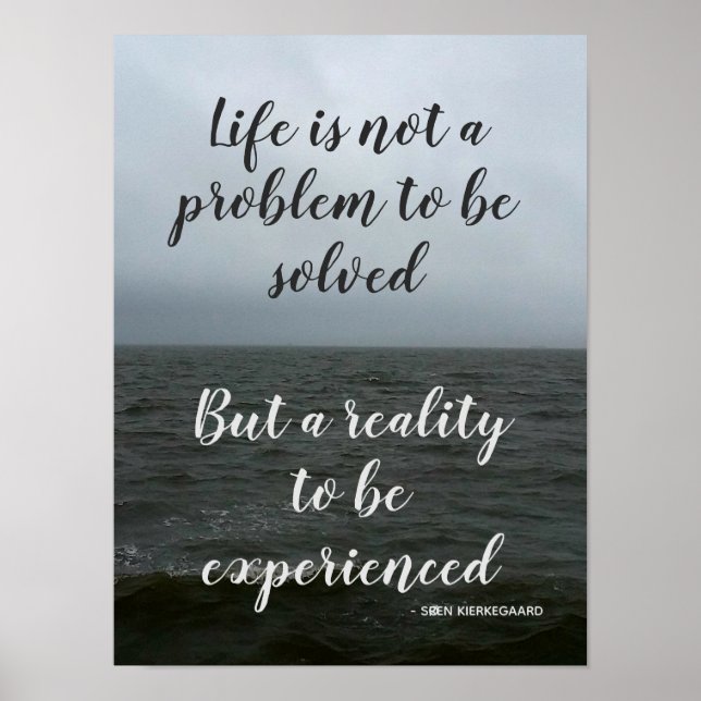 Kierkegaard Life Zitat Poster (Vorne)