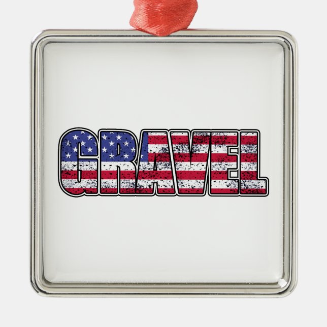 Kies Cycling American Flag Ornament Aus Metall (Vorne)