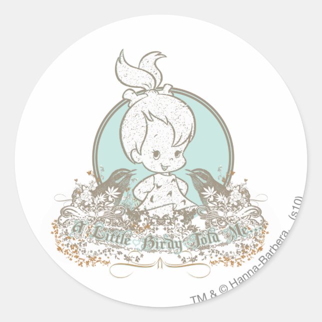 Kies ein wenig Birdy sagte mir Runder Aufkleber (Vorderseite)