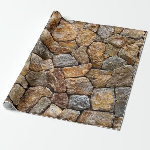 Kies kleine Steinmauer  Geschenkpapier
