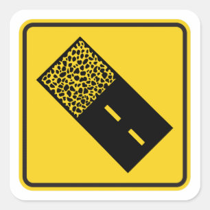 Kies Road Sign Quadratischer Aufkleber