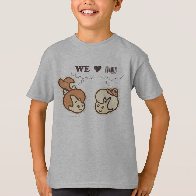 Kies und BAMM-BAMM™ Wir Liebe T-Shirt (Vorderseite)