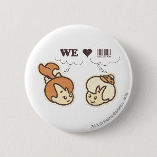 Kiesel und Bam-Bam wir Liebe Button