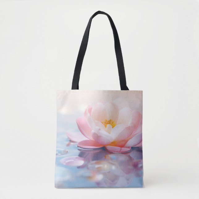 Kiesel Wasser Blume Ruhe Friedlich Tasche (Vorderseite)