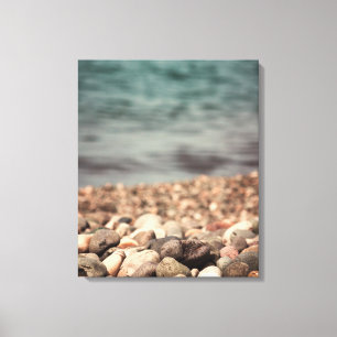 Kieselsteine am Strand Leinwanddruck