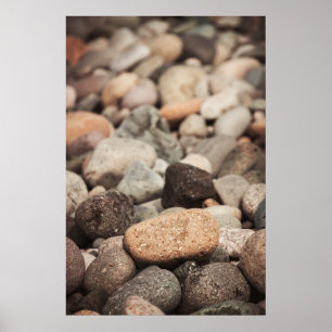 Kieselsteine am Strand Poster