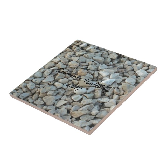 Kieselsteine auf Beach Stone Fotografie Fliese (Seite)