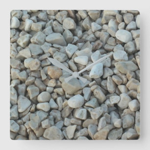 Kieselsteine auf Beach Stone Fotografie Quadratische Wanduhr