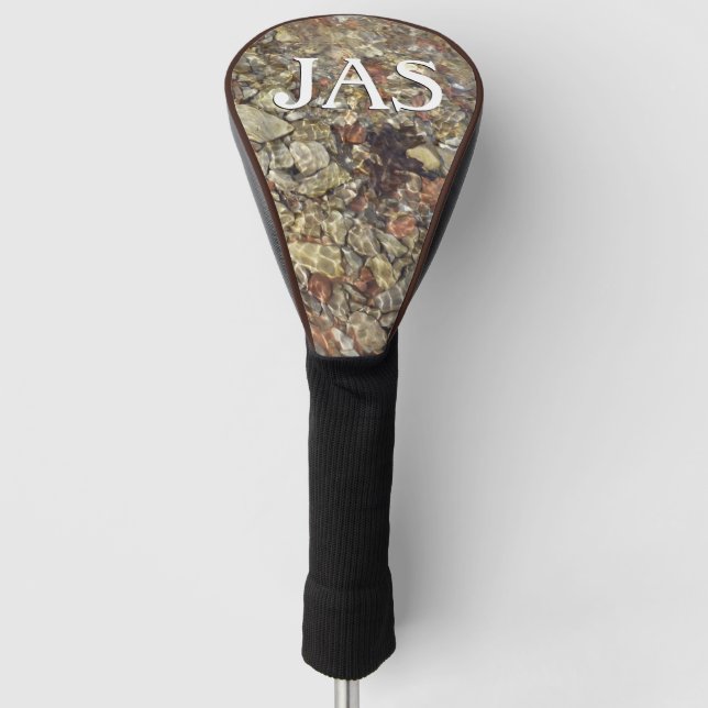 Kieselsteine in Taylor Creek Naturfotografie Golf Headcover (Vorderseite)