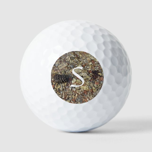 Kieselsteine in Taylor Creek Naturfotografie Golfball (Vorderseite)
