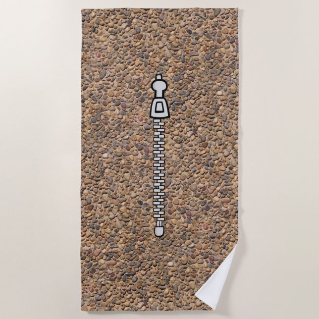 Kieselsteine mit Zip-Locker Strandtuch (Vorderseite)