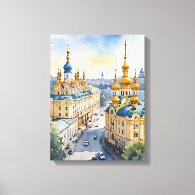 Kiew Aquarev Art Leinwanddruck (Vorderseite)