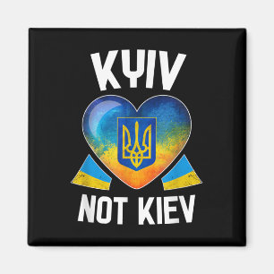 Kiew nicht Kiew _ Ukrainische Fahne Herzunterstütz Magnet