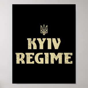 Kiew-Regime Lustiger Ukrainischer Dreizack-Spruch  Poster
