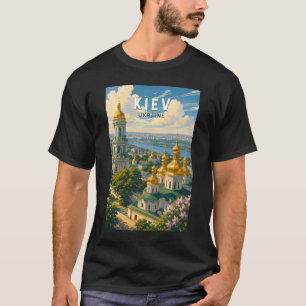 Kiew Ukraine Illustration Reise Kunst Vintage T-Shirt