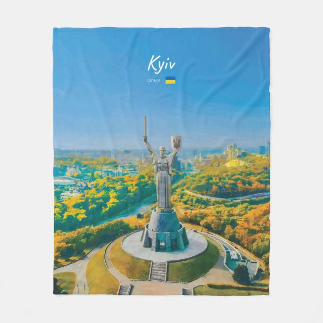 Kiew, Ukraine - Mutter Ukraine Denkmal Fleecedecke (Vorderseite)