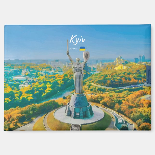 Kiew, Ukraine - Mutter-Ukraine-Denkmal Magnet (Vorderseite)