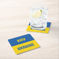 Kiew Ukraine Nationalflagge Papier trinken Küste