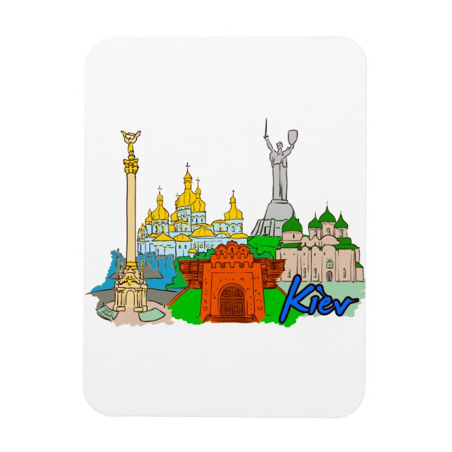 Kiew - Ukraine.png Magnet (Vertikal)
