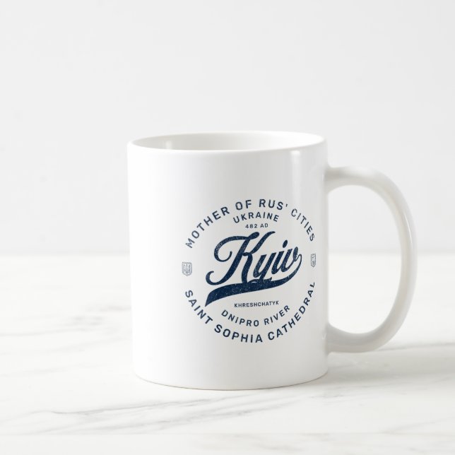 Kiew Ukraine Retro  Kaffeetasse (Rechts)
