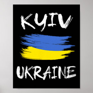 Kiew Ukraine Souvenir Ukrainische Landesflagge Pin Poster