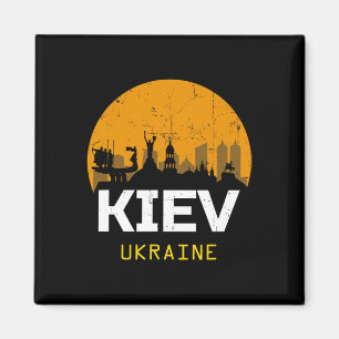 Kiew Ukraine - Uni - Schwarz - Klein - Kurzarm Magnet