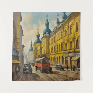 Kiew Ukraine Wasserfarbe Wandteppich