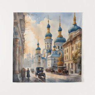 Kiew Ukraine Wasserfarbe Wandteppich