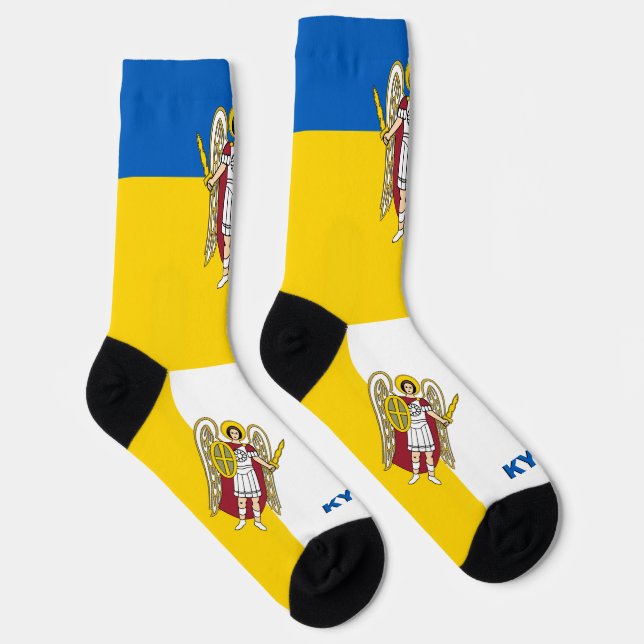 Kiewer Socken, ukrainische Flagge, Patriotische Uk Socken (Rechts)