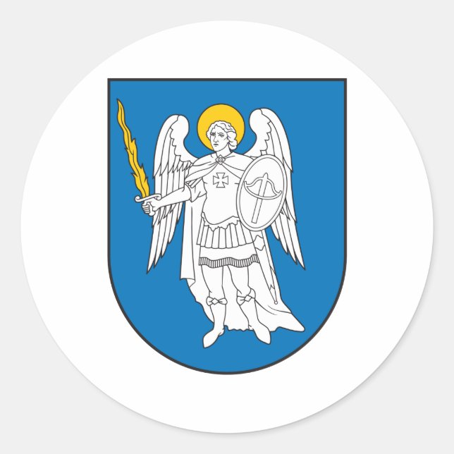 Kiewer Wappen Runder Aufkleber (Vorderseite)