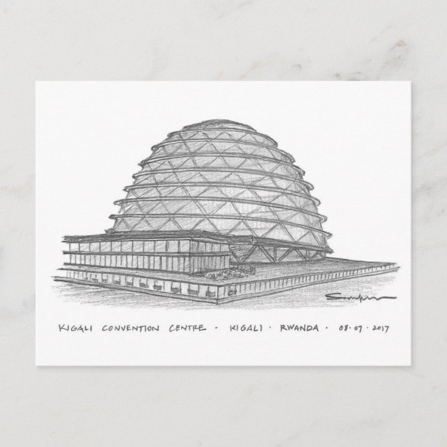 Kigali Convention Center, Kigali, Ruanda Postkarte (Vorderseite)