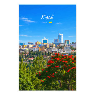 Kigali, Ruanda - modernes Stadtbild Panorama Fotodruck