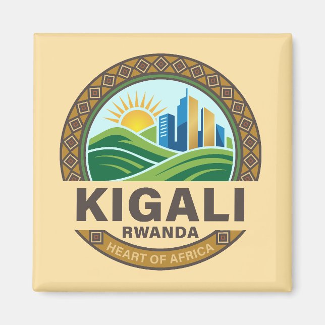 Kigali Rwanda Africa Magnet (Vorne)