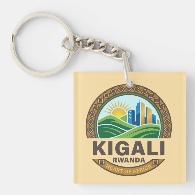 Kigali Rwanda Africa Schlüsselanhänger (Vorderseite)