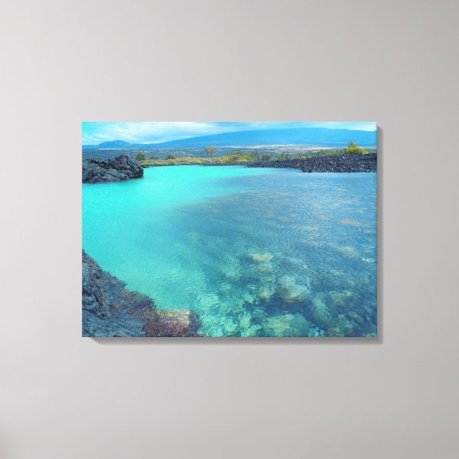 Kiholo Bay Hawaii hat landschaftlichen Leinenprint Leinwanddruck (Vorderseite)
