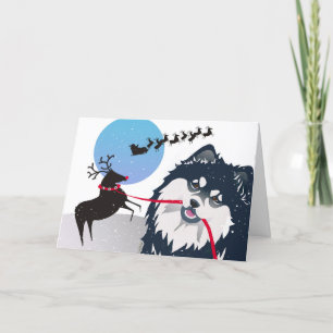KIITOS SANTA -Finnischer Lapphund PERSONALISIERTE  Karte