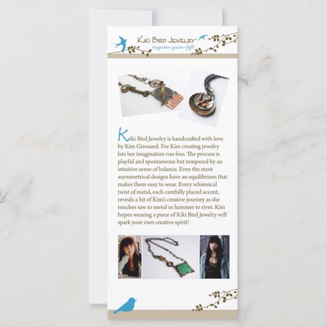 Kiki Bird Jewelry (Vorderseite)