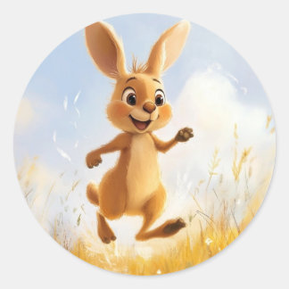 Kiki the Bunny Runder Aufkleber