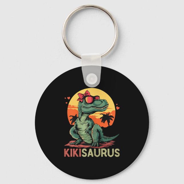 Kikisaurus Dino Dinosaur Kiki-saurus T-rex Mother' Schlüsselanhänger (Vorderseite)