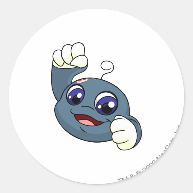 Kiko Blue Runder Aufkleber (Vorderseite)