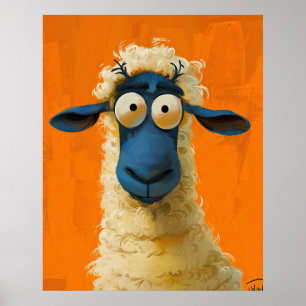 Kiko le Mouton – Affiche d'art numérique fantaisis