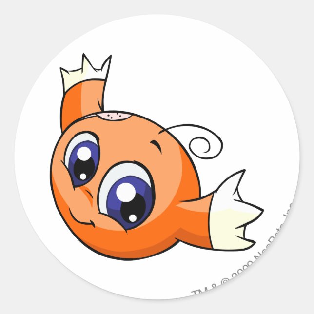 Kiko Orange Runder Aufkleber (Vorderseite)