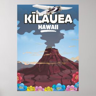 Kīlauea Hawaii Volcano Reiseplakat Poster