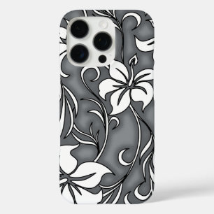 Kilauea Hibiskus Hawaiian Floral Grau iPhone 16 Pro Hülle