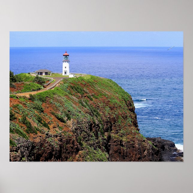 Kilauea Lighthouse auf Kauai Poster (Vorne)