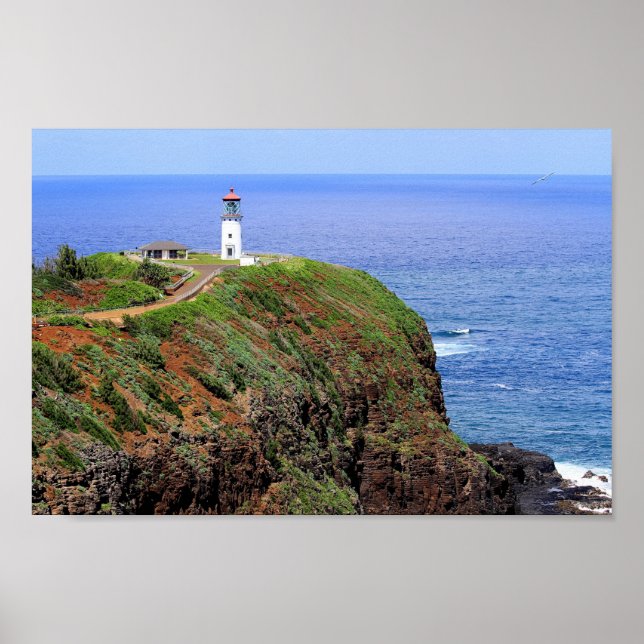 Kilauea Lighthouse auf Kauai Poster (Vorne)