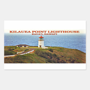 Kilauea Punkt-Leuchtturm, Aufkleber Kauais, Hawaii