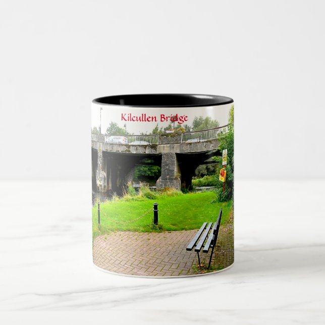 Kilcullen Bridge Kildare Zweifarbige Tasse (Mittel)